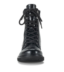 Baretraps Holden Lace Up Bootie Black Croco