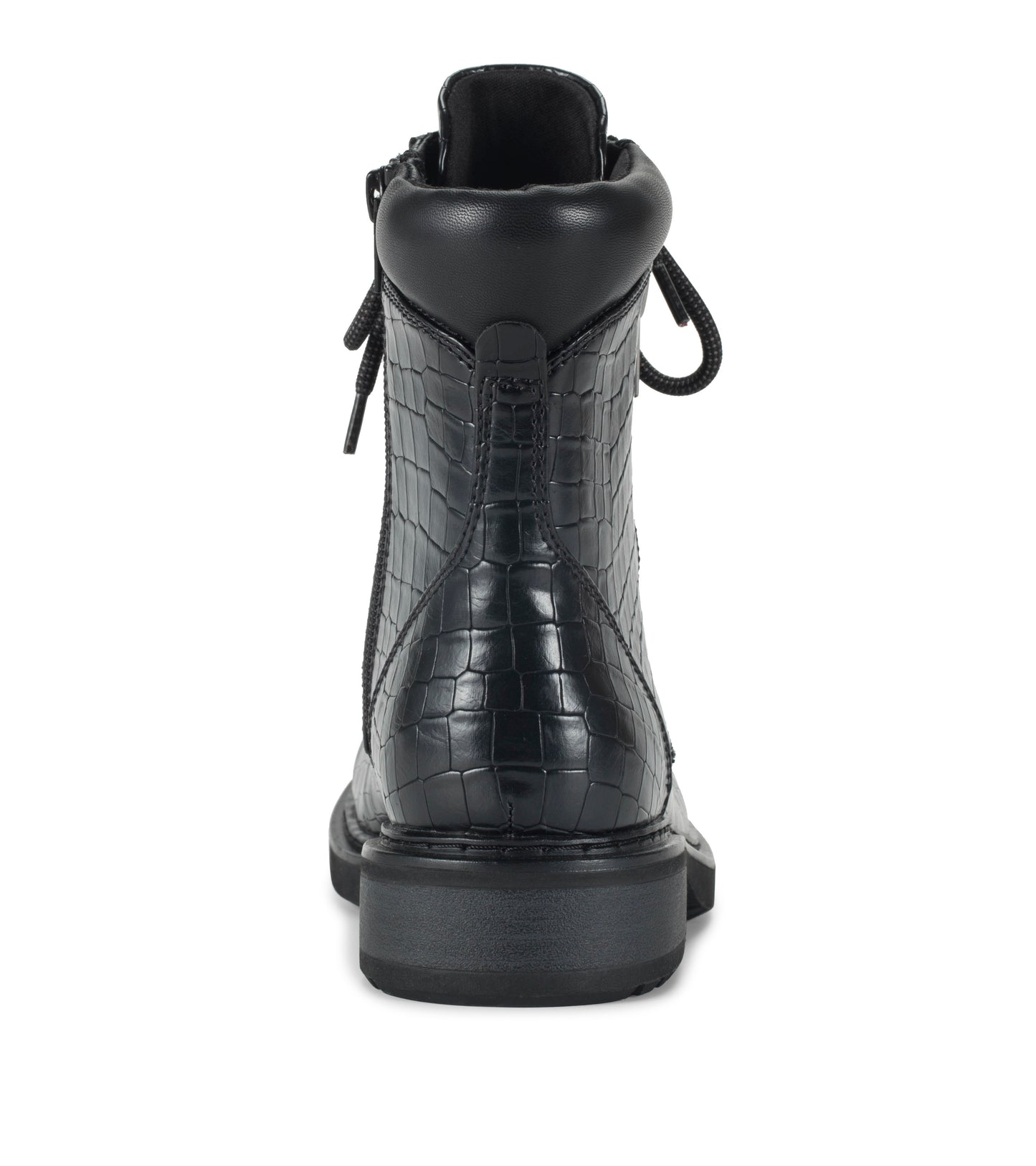 Baretraps Holden Lace Up Bootie Black Croco