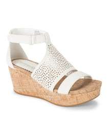 Baretraps Raisie Wedge Sandal Cream