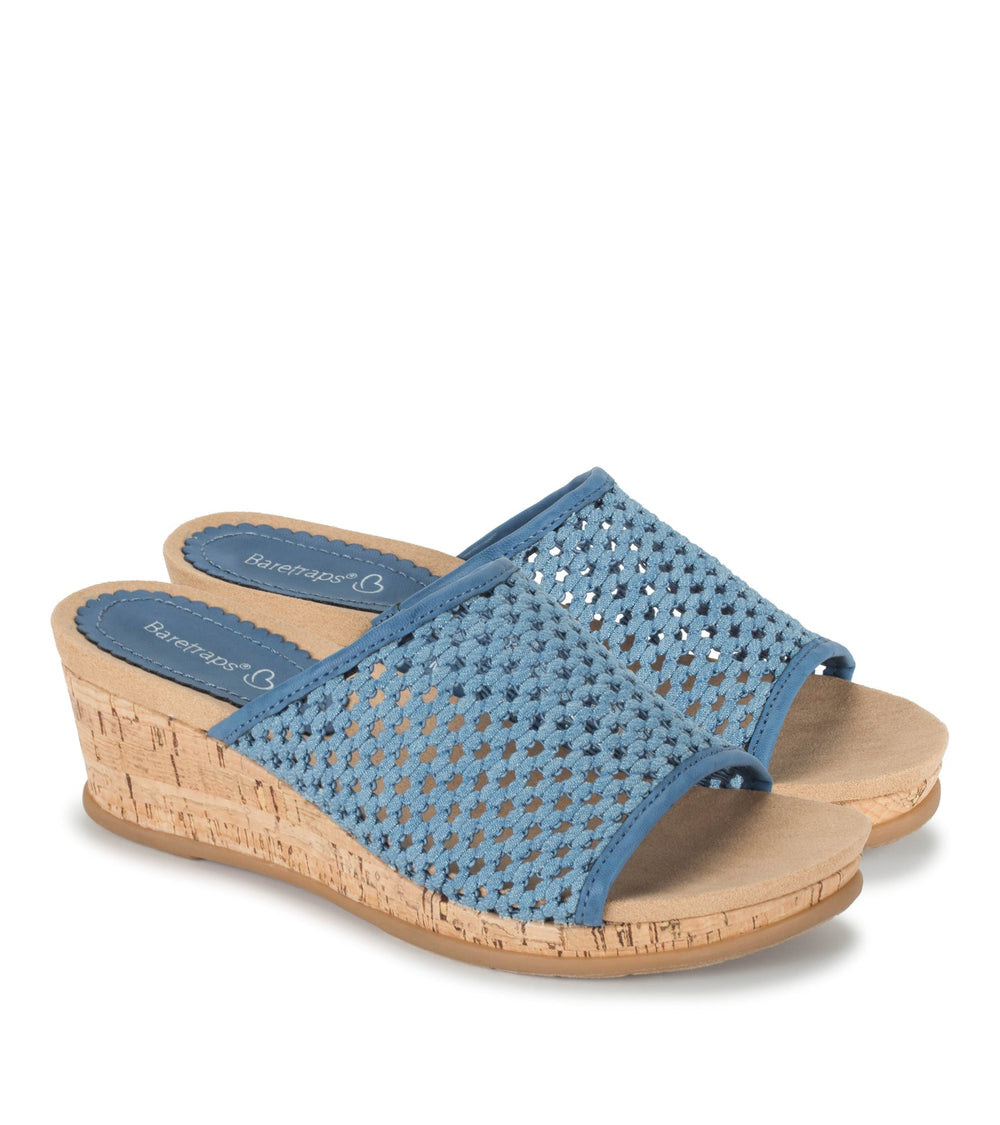 Baretraps Flossey Wedge Slide Sandal Light Blue