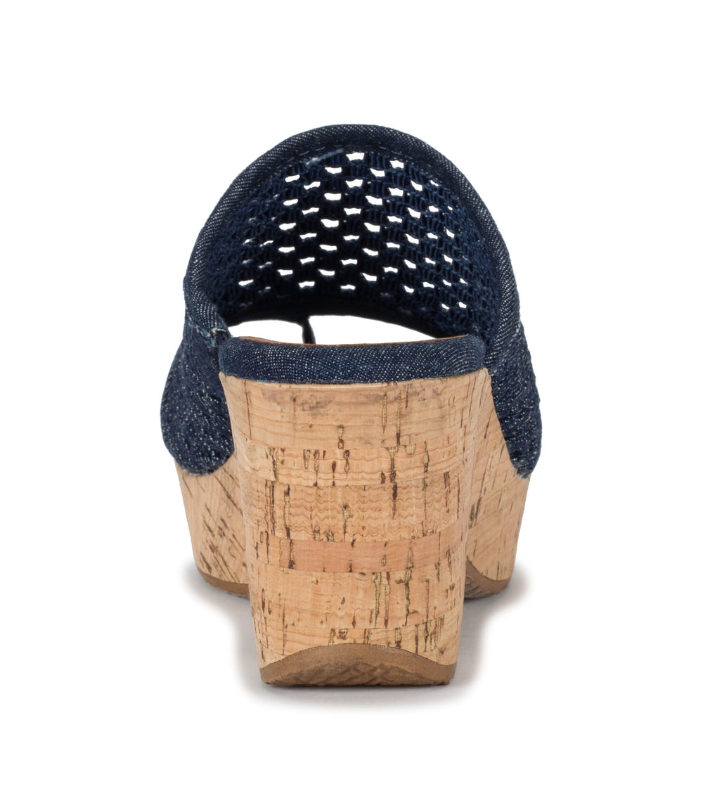 Baretraps Bethie Wedge Sandal Dark Denim