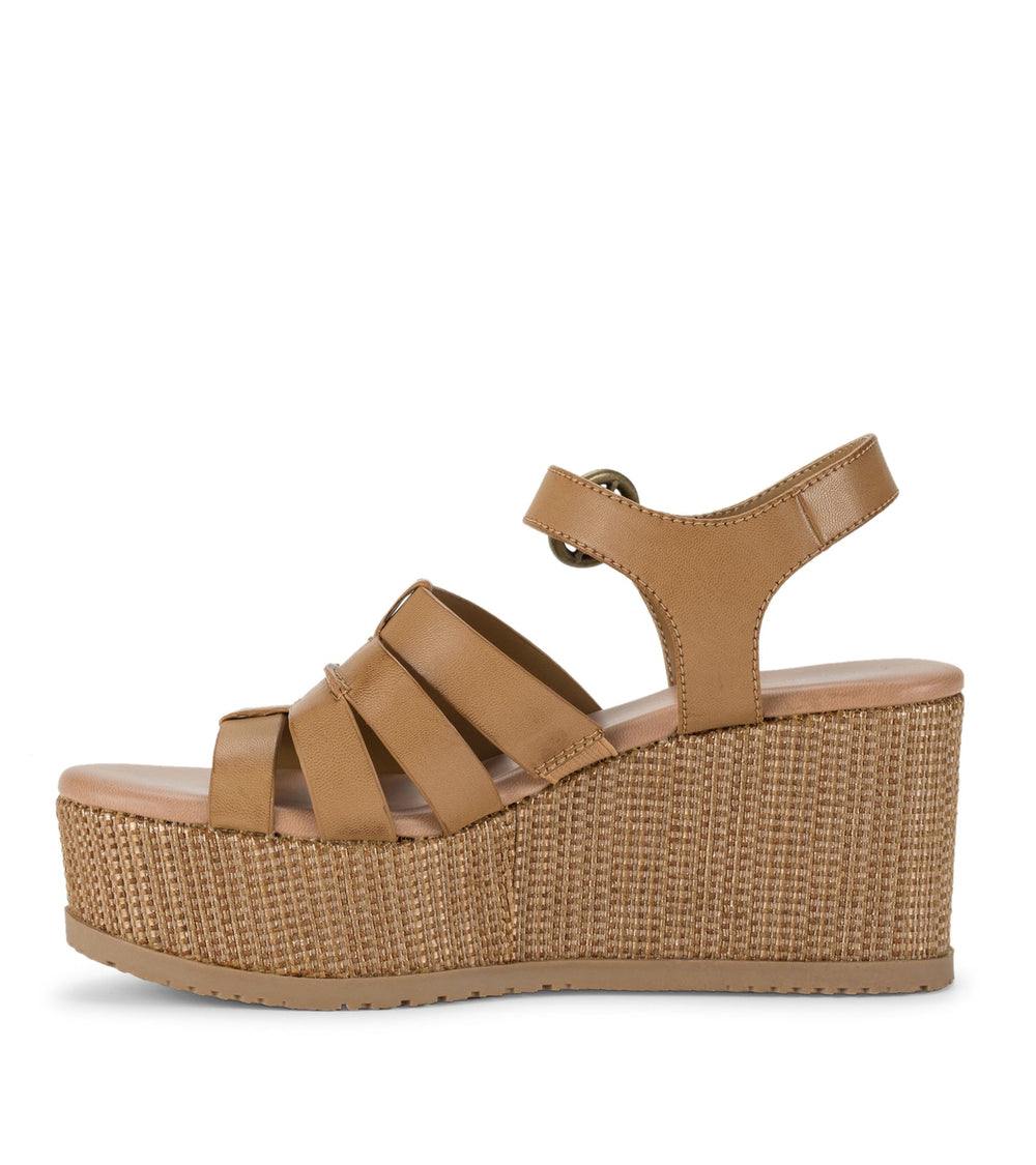 Baretraps Savannah Wedge Sandal Caramel