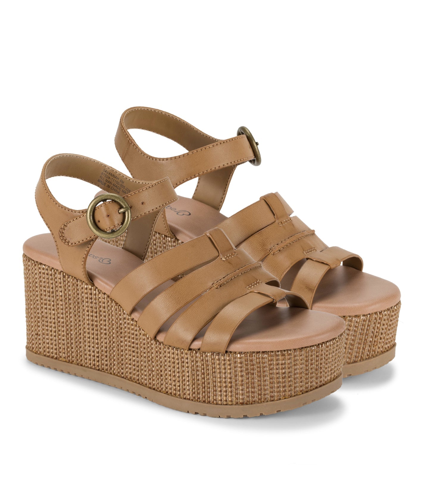 Baretraps Savannah Wedge Sandal Caramel