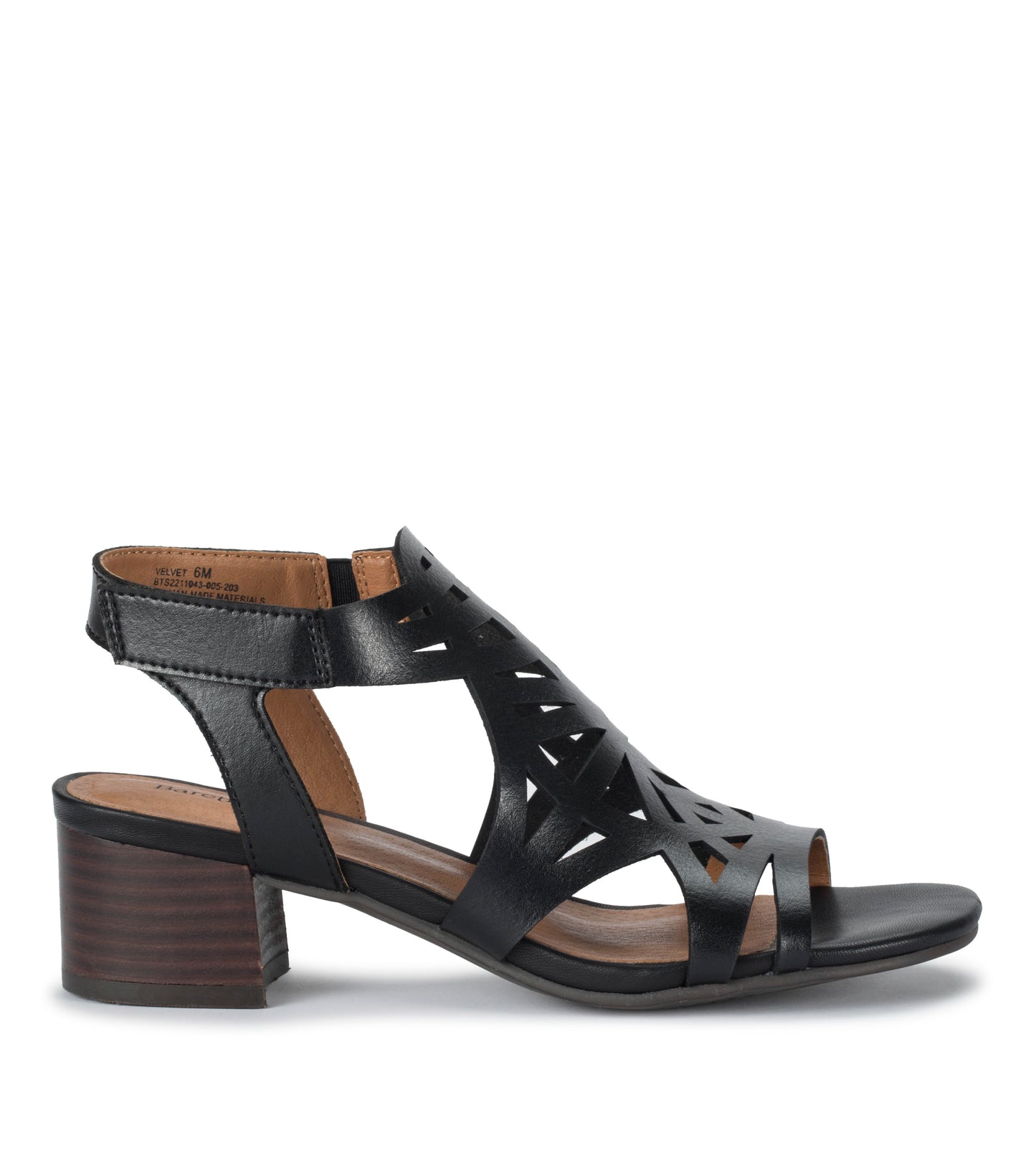 Baretraps Velvet Block Heel Sandal Black