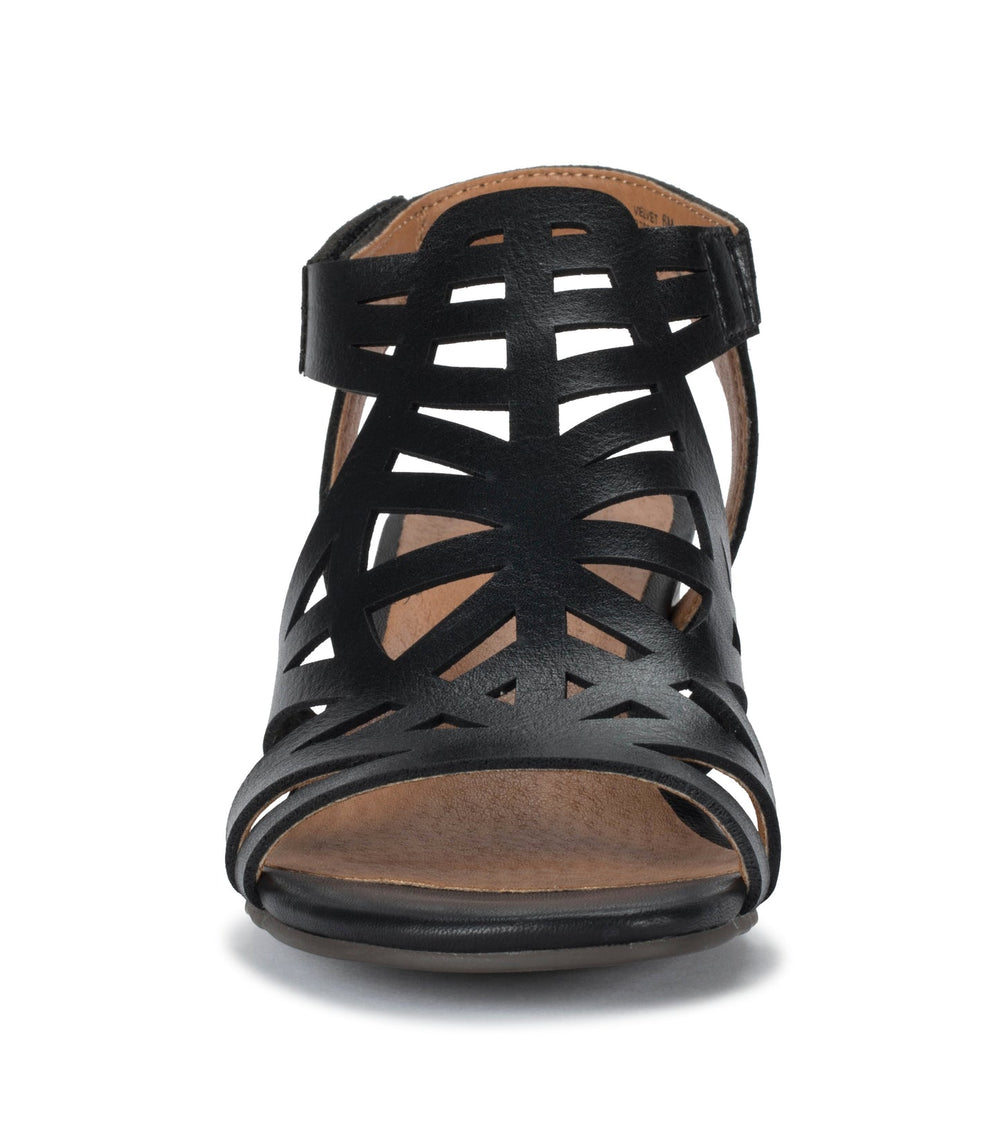 Baretraps Velvet Block Heel Sandal Black