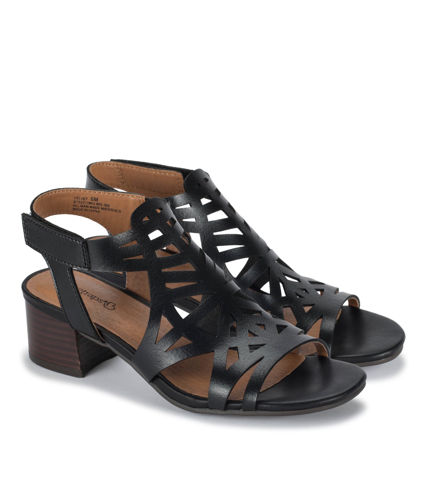 Baretraps Velvet Block Heel Sandal Black