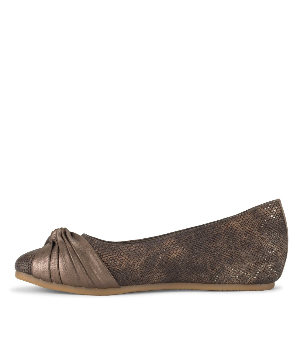 Baretraps Chainey Casual Flat Taupe Metallic
