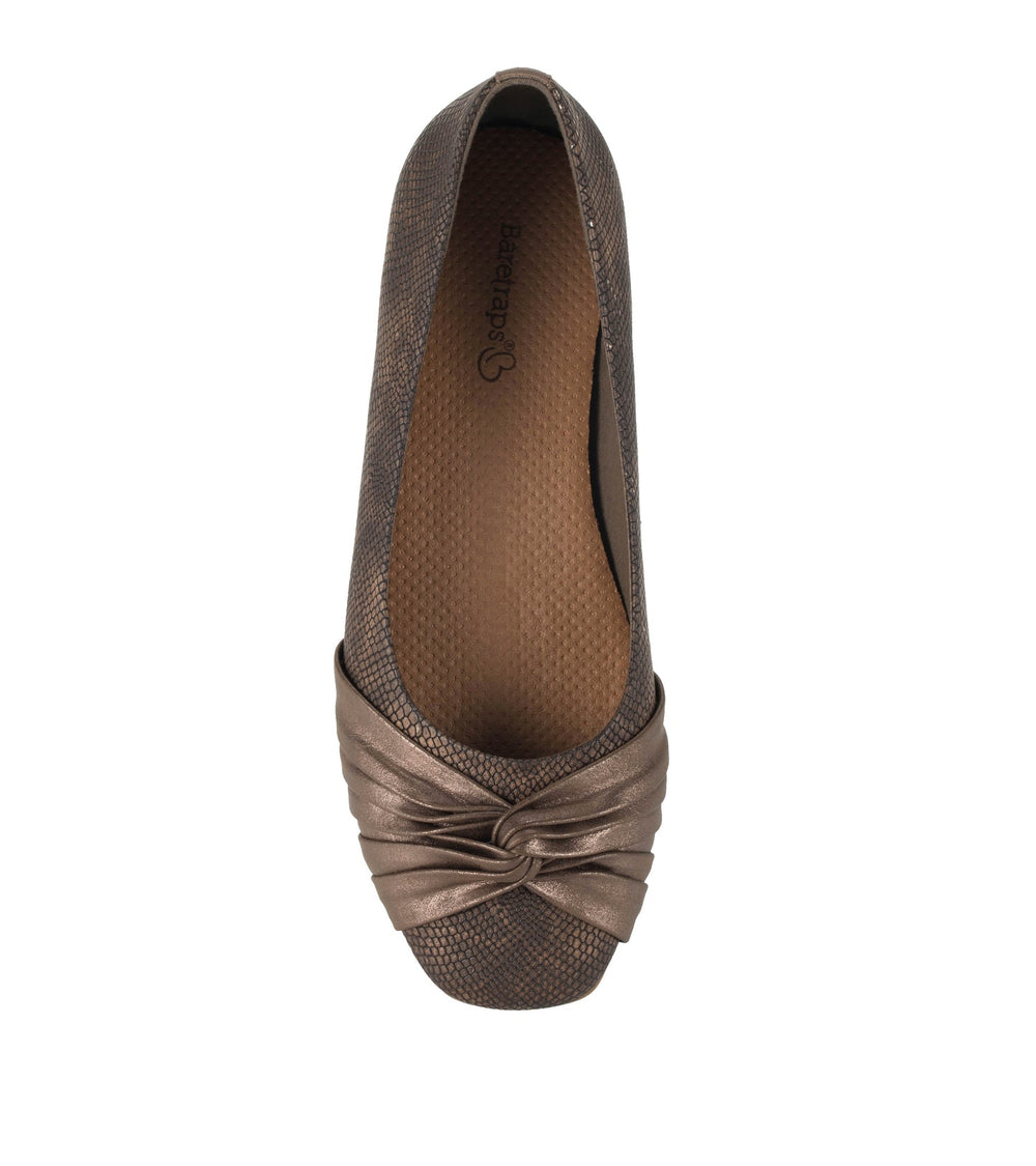 Baretraps Chainey Casual Flat Taupe Metallic