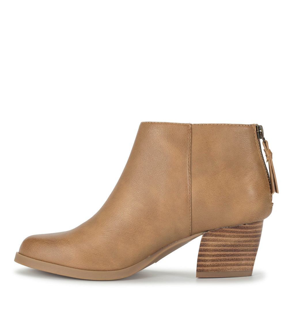 Baretraps Lauryn Block Heel Ankle Bootie Salted Caramel