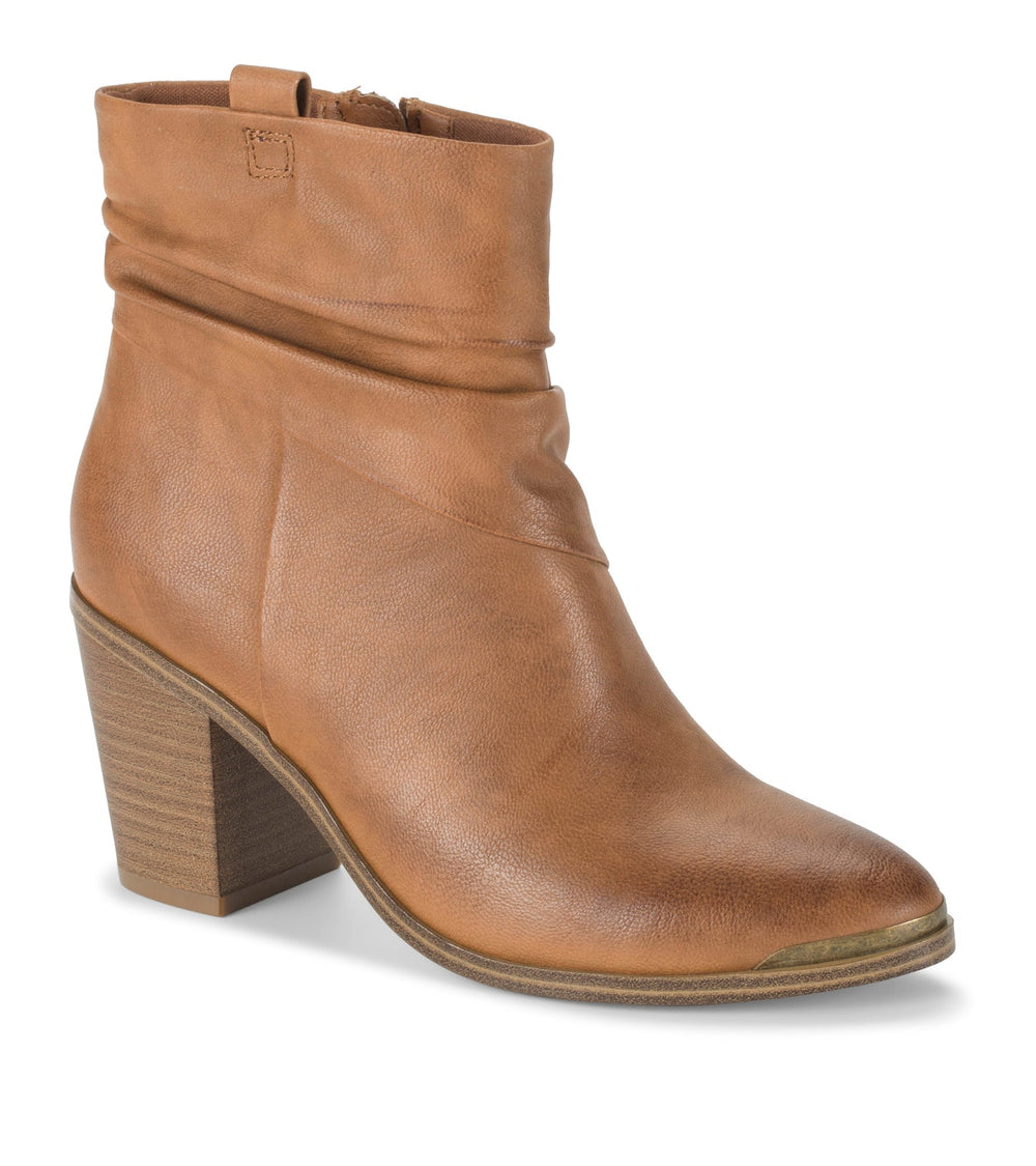 Baretraps Katherine Block Heel Bootie Cognac