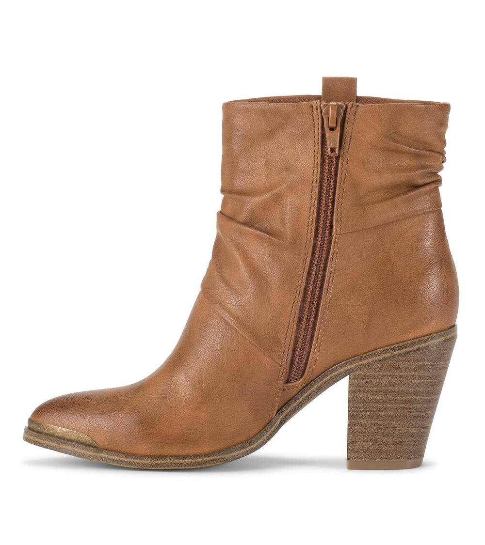 Baretraps Katherine Block Heel Bootie Cognac