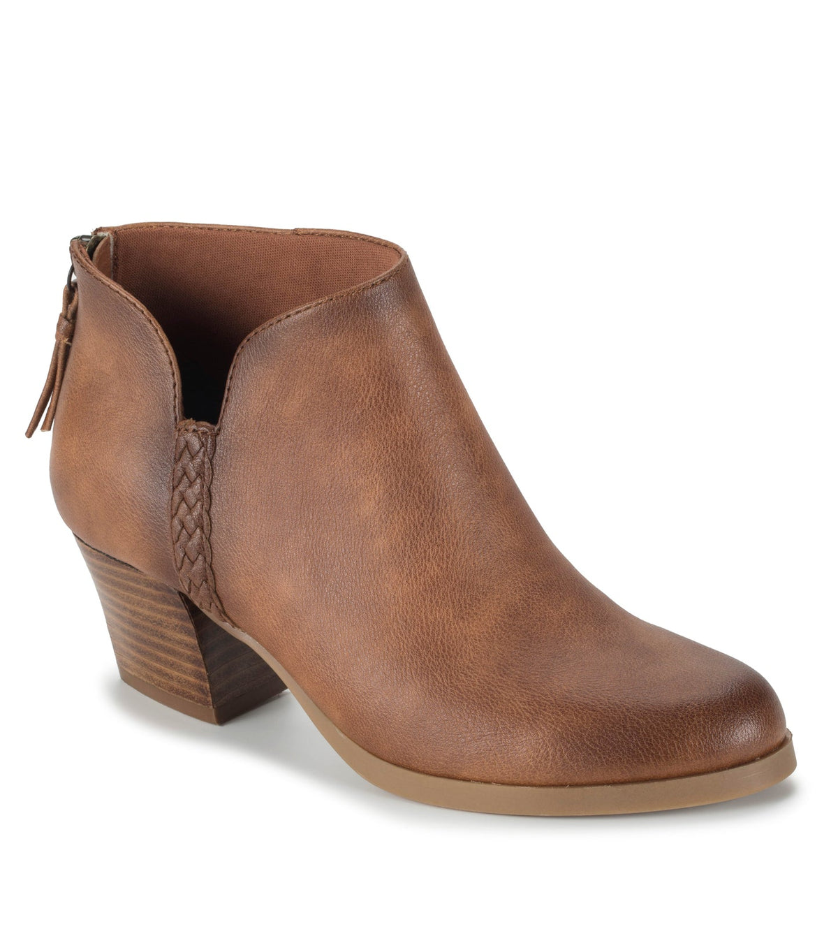 Baretraps Lauryn Block Heel Ankle Bootie Walnut
