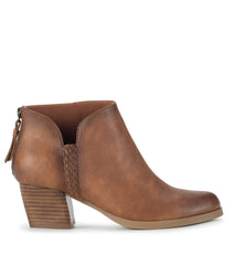 Baretraps Lauryn Block Heel Ankle Bootie Walnut