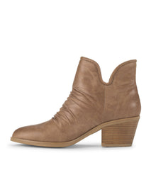 Baretraps Serenity Block Heel Bootie Taupe Microfiber