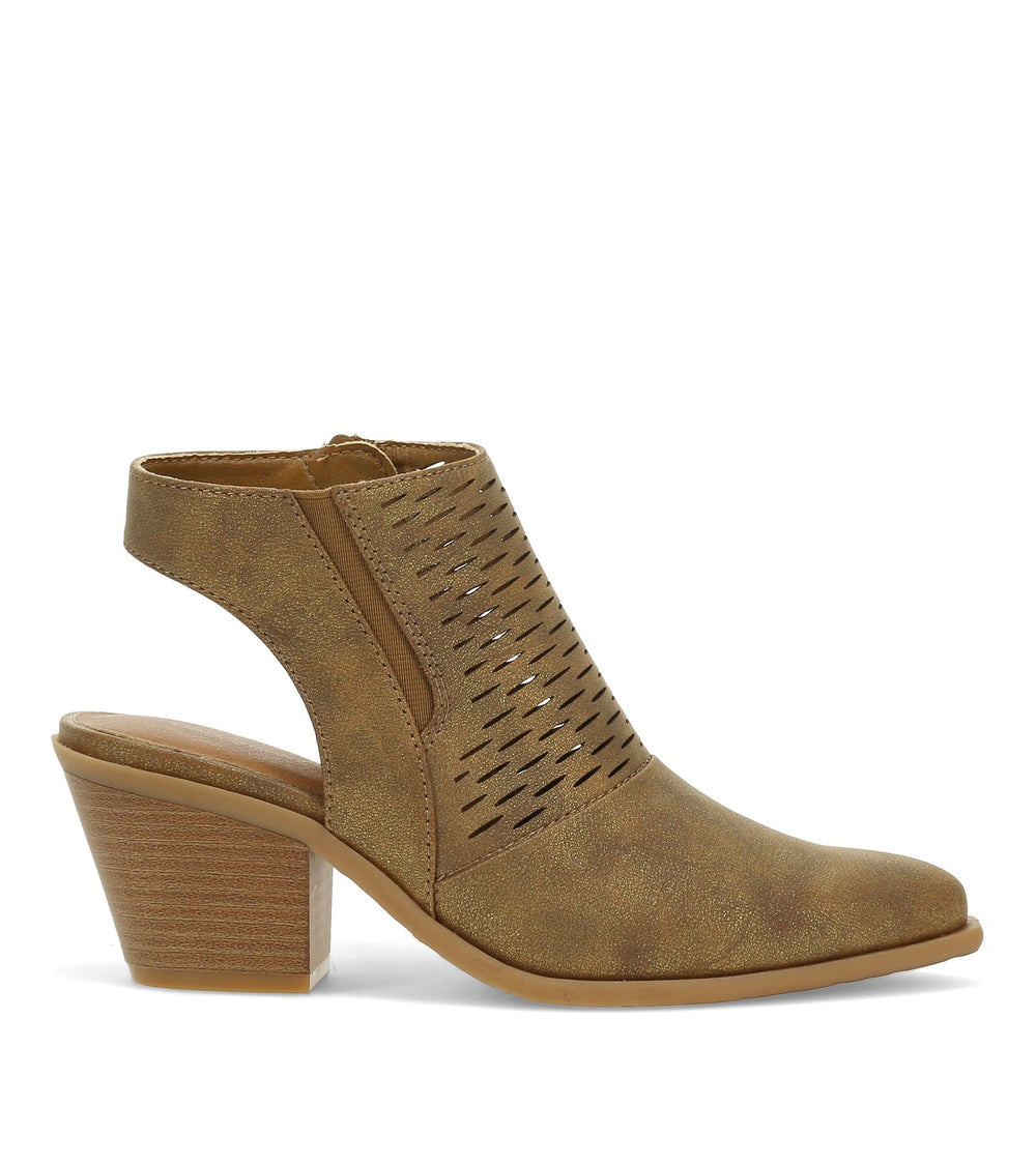 Baretraps Yangley Block Heel Bootie Gold