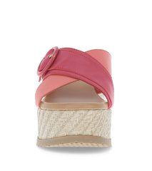 Baretraps Sydney Wedge Sandal Pink Punch
