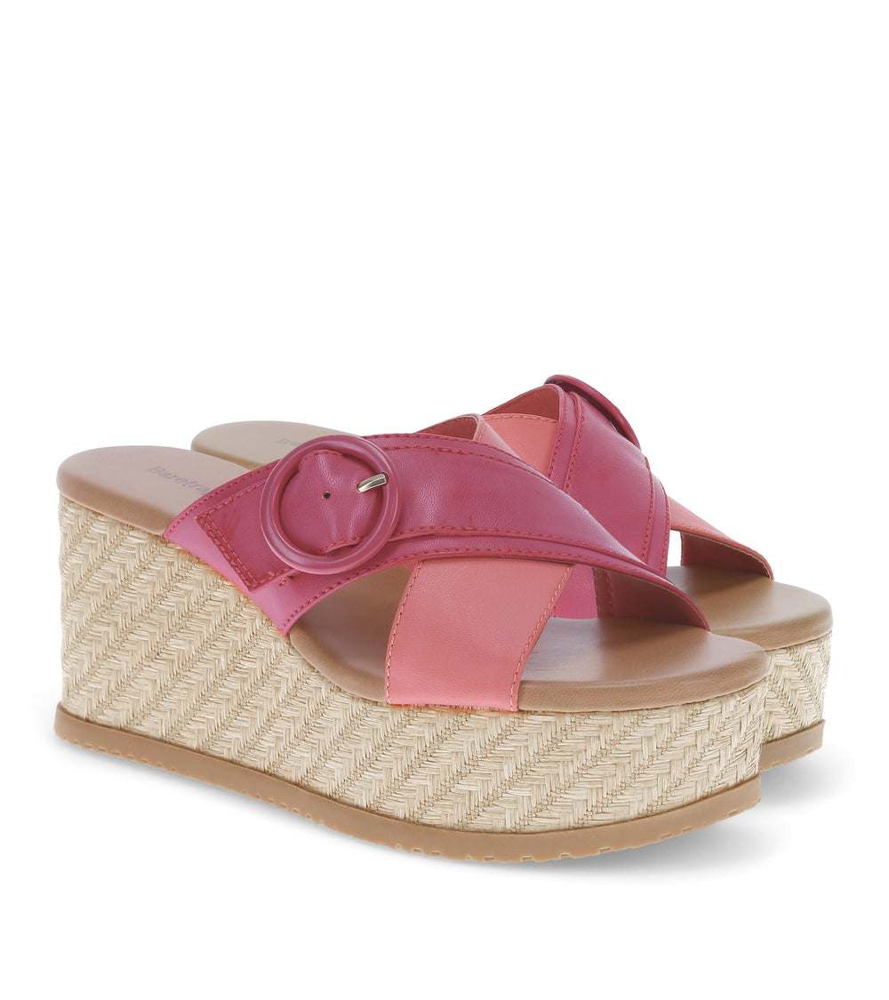 Baretraps Sydney Wedge Sandal Pink Punch