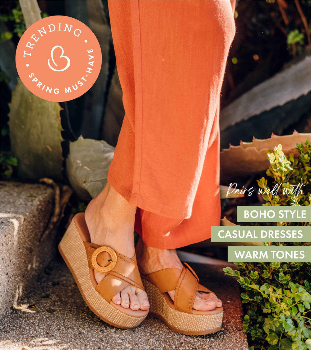 Baretraps Sydney Wedge Sandal Caramel