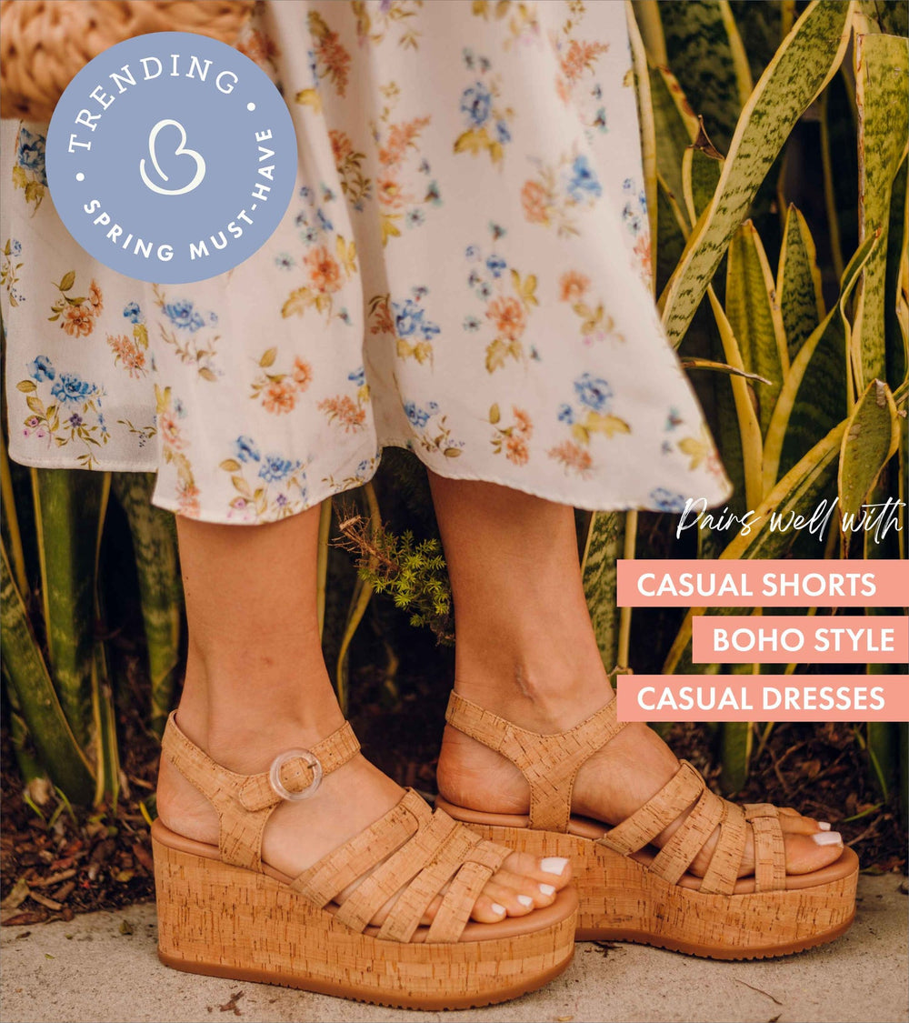 Baretraps Savannah Wedge Sandal Natural Cork