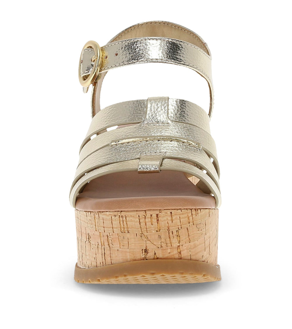 Baretraps Savannah Wedge Sandal Light Gold