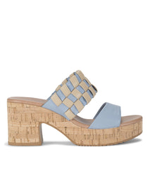 Baretraps Mavis Block Heel Slide Sandal Island Blue