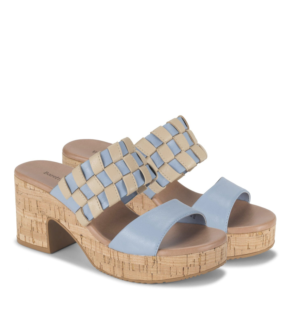 Baretraps Mavis Block Heel Slide Sandal Island Blue