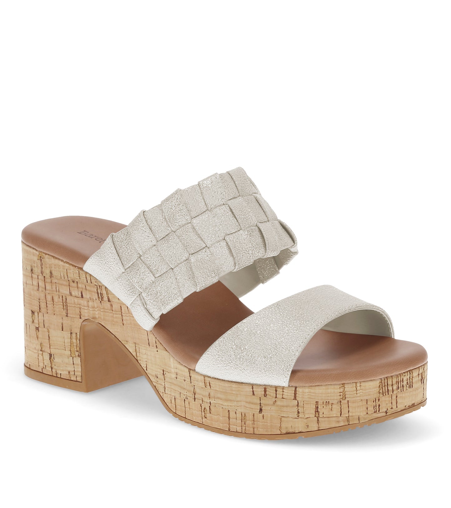 Baretraps Mavis Block Heel Slide Sandal Champagne
