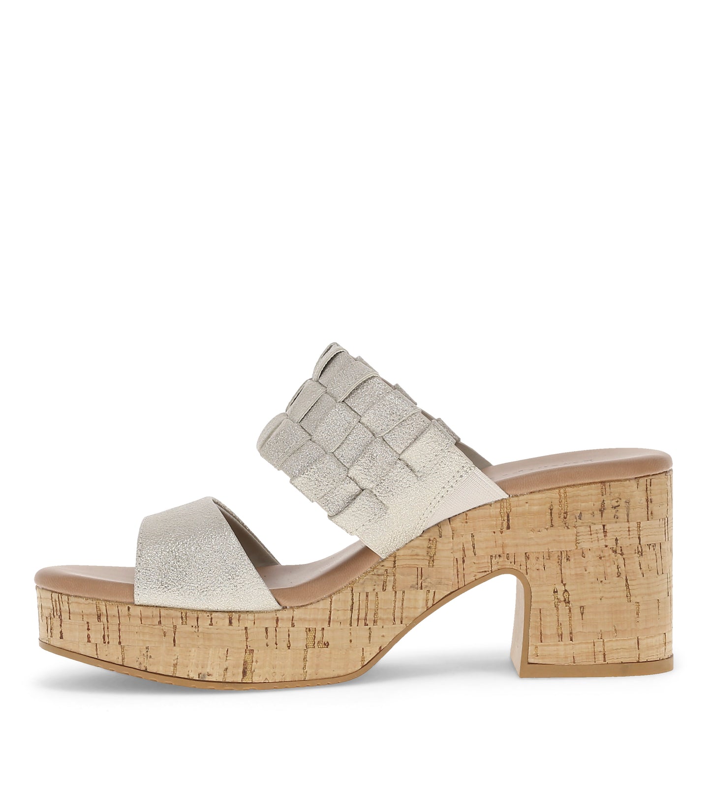 Baretraps Mavis Block Heel Slide Sandal Champagne