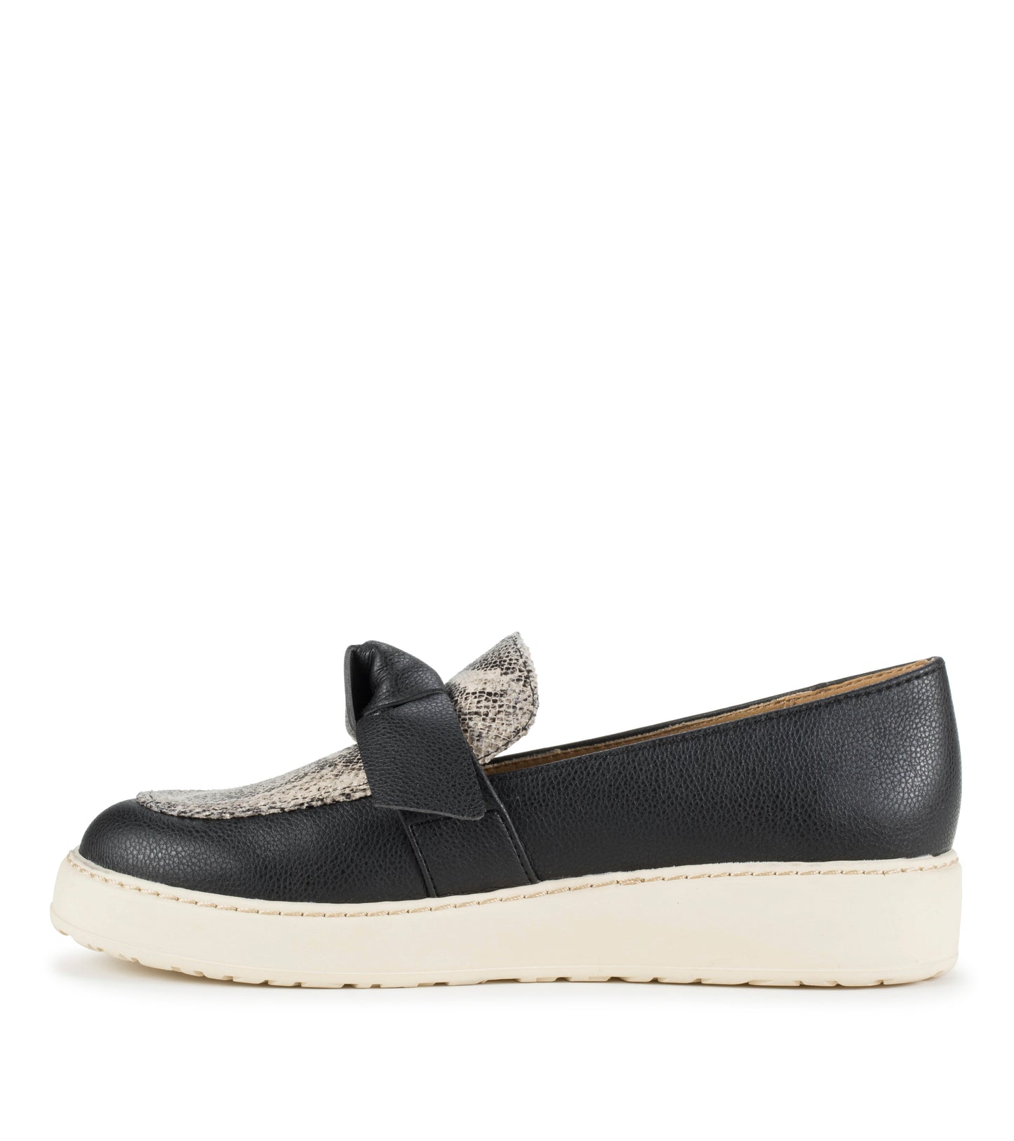 Baretraps Ferdana Moc Toe Slip On Black Snake