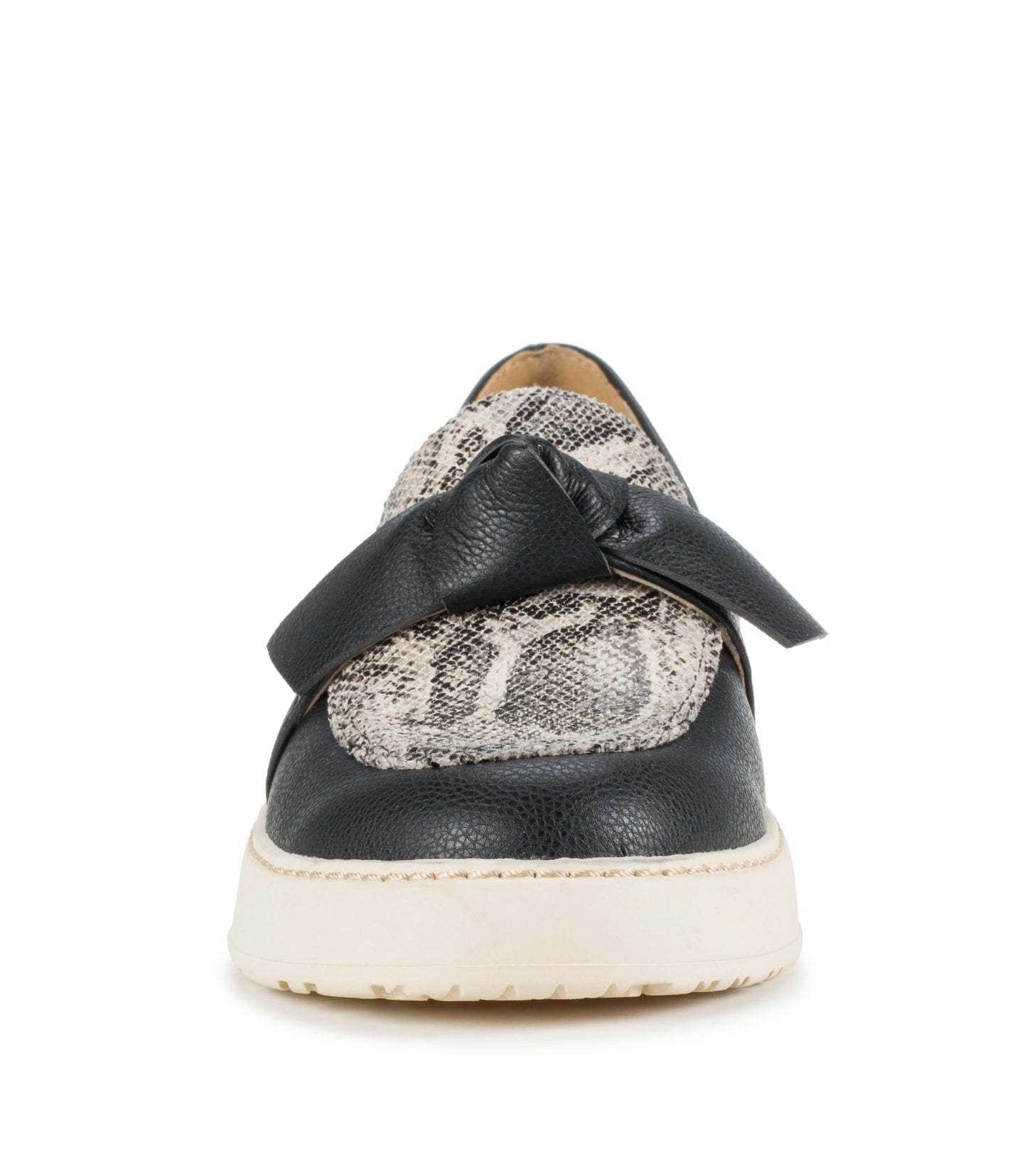 Baretraps Ferdana Moc Toe Slip On Black Snake