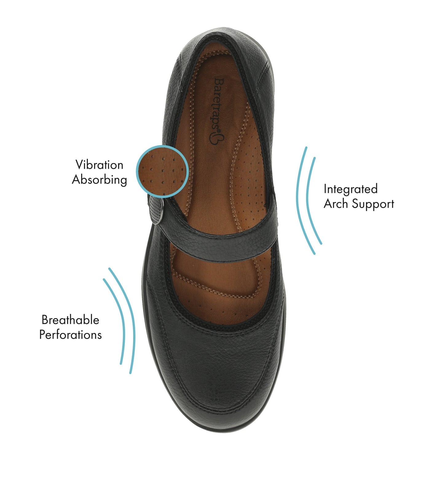 Baretraps Joesie Mary Jane Flat Black/Black