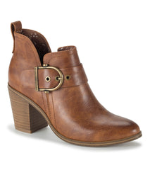 Baretraps Karina Block Heel Ankle Bootie Brown