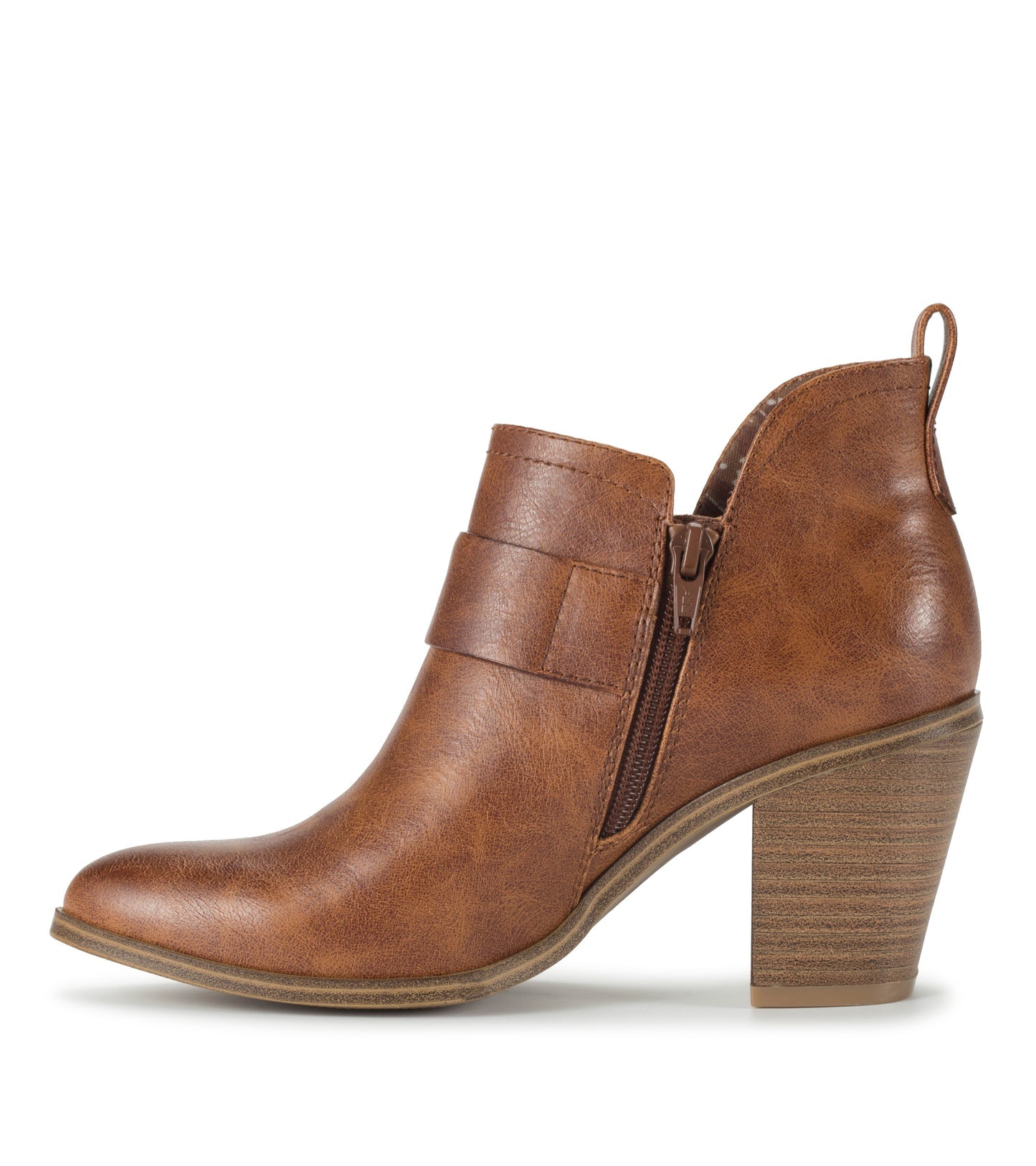 Baretraps Karina Block Heel Ankle Bootie Brown