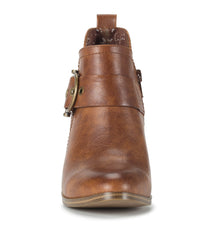 Baretraps Karina Block Heel Ankle Bootie Brown