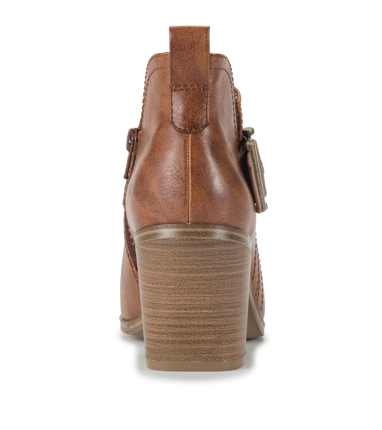 Baretraps Karina Block Heel Ankle Bootie Brown
