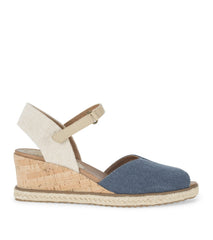 Baretraps Odetta Espadrille Wedge Sandal Navy Blue Canvas