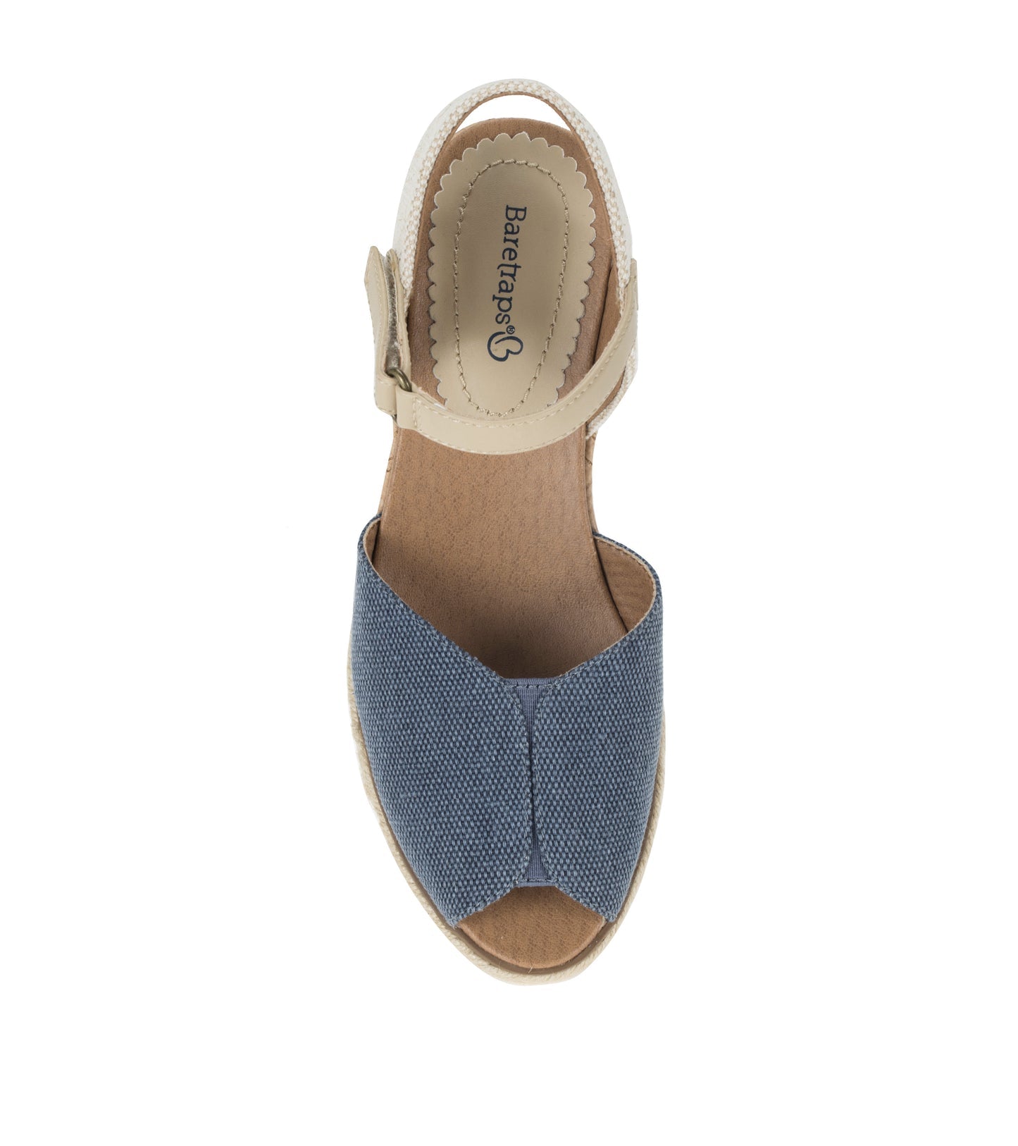 Baretraps Odetta Espadrille Wedge Sandal Navy Blue Canvas
