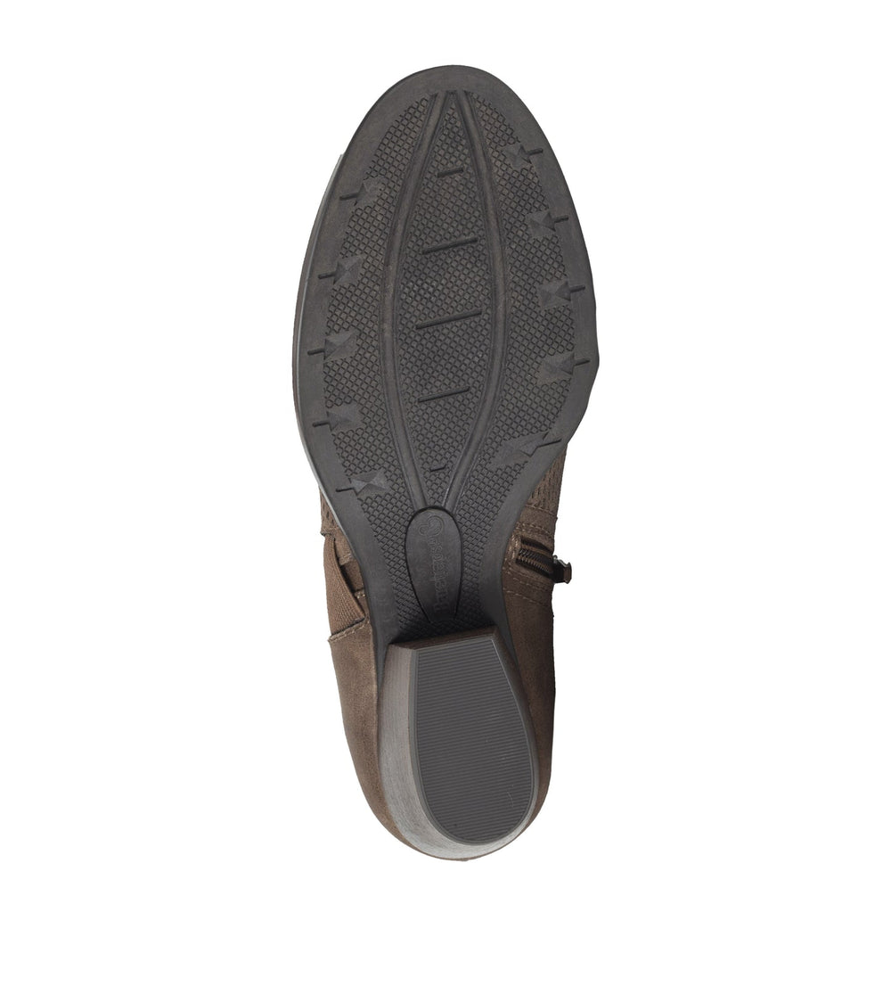 Baretraps Ridgely Block Heel Bootie Dark Taupe