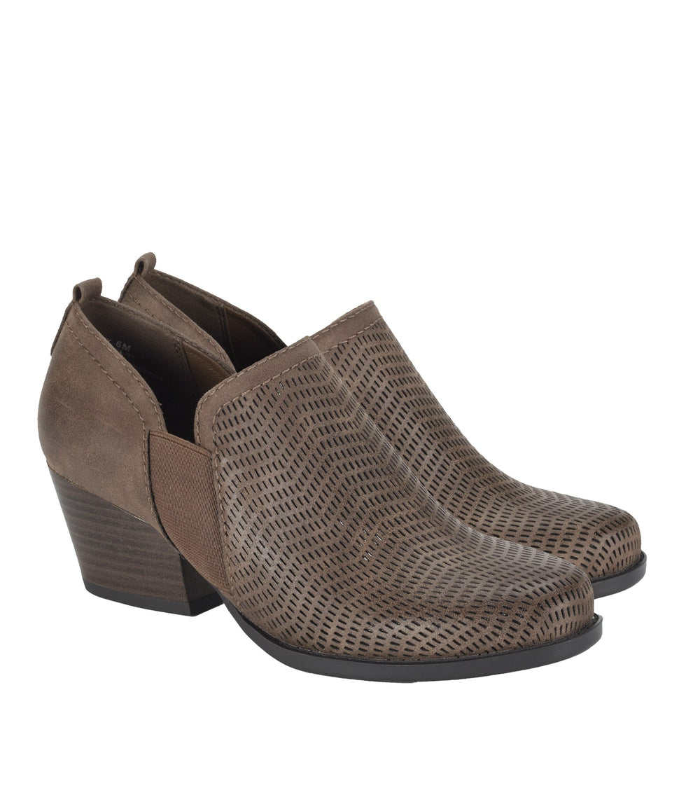 Baretraps Ridgely Block Heel Bootie Dark Taupe