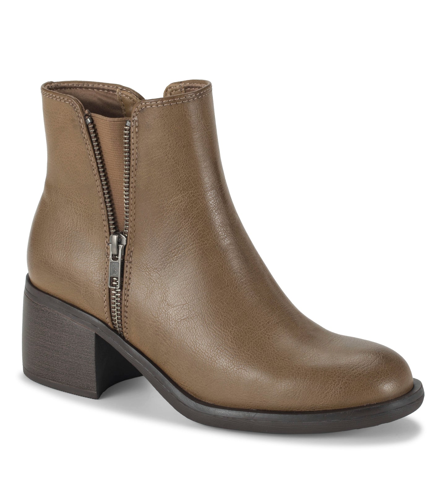 Baretraps Avery Block Heel Bootie Truffle