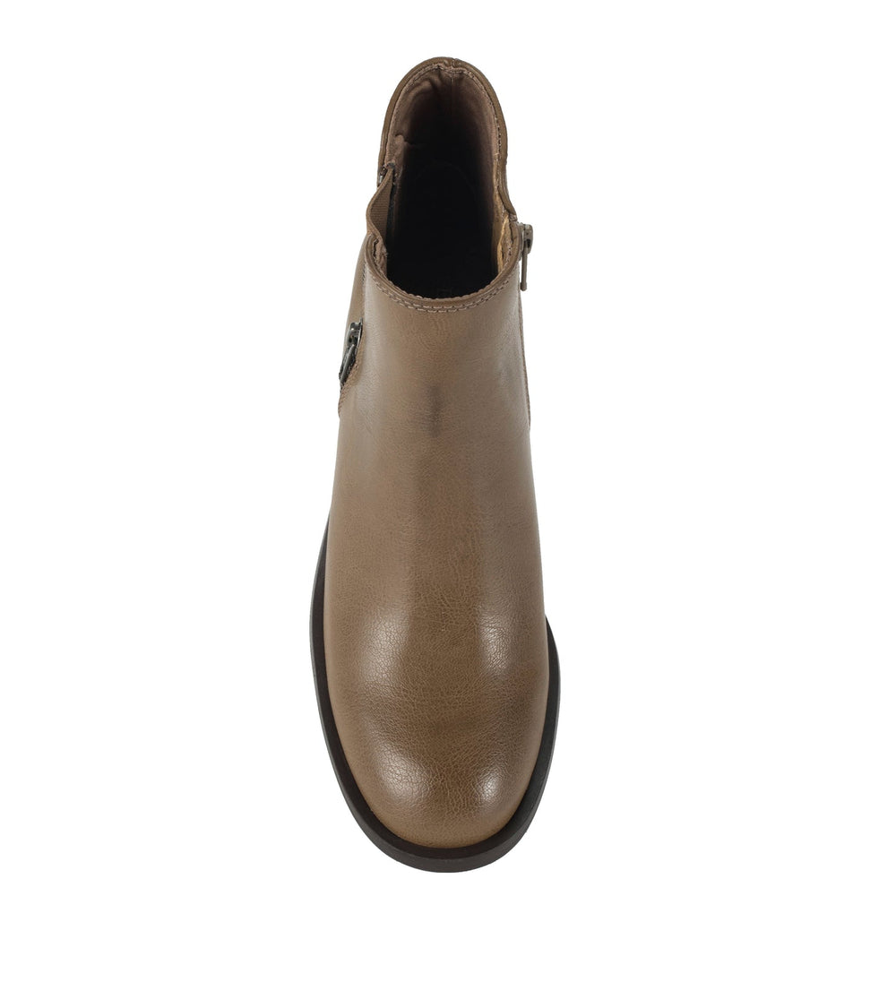 Baretraps Avery Block Heel Bootie Truffle