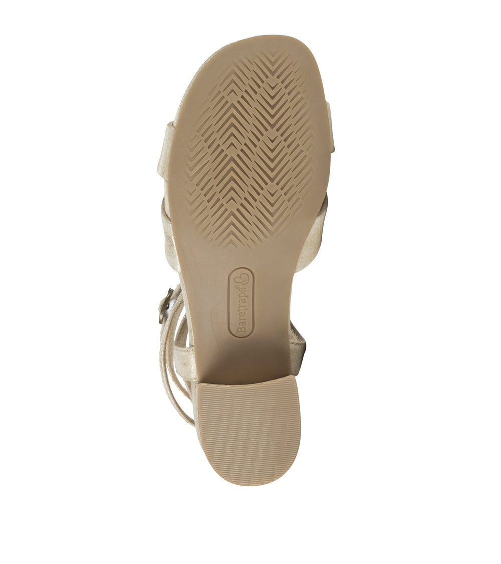 Baretraps Vivian Block Heel Sandal Light Gold